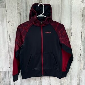 Nike Therma-Fit Boys Size Large Track Jacket With Hood Size Large Full Zip Up